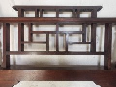 E. W. Godwin Style Rare Anglo-Japanese Walnut Double Bed with Lattice Work Details - Thumbnail 8