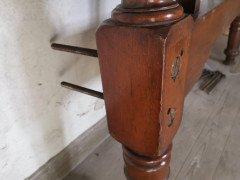 E. W. Godwin Style Rare Anglo-Japanese Walnut Double Bed with Lattice Work Details - Thumbnail 10