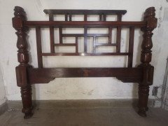 E. W. Godwin Style Rare Anglo-Japanese Walnut Double Bed with Lattice Work Details - Thumbnail 11