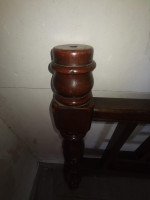 E. W. Godwin Style Rare Anglo-Japanese Walnut Double Bed with Lattice Work Details - Thumbnail 15