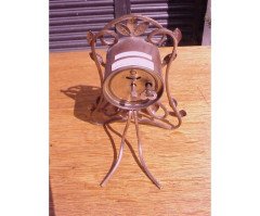 Little Arts & Crafts Mantle/Bedside Clock With Hand Formed Copper Leaves - Thumbnail 4