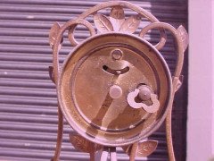 Little Arts & Crafts Mantle/Bedside Clock With Hand Formed Copper Leaves - Thumbnail 5