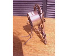 Little Arts & Crafts Mantle/Bedside Clock With Hand Formed Copper Leaves - Thumbnail 6