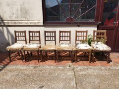 Bruce Talbert for Gillow & Co., Set of Six Aesthetic Movement Oak Dining Chairs - Thumbnail 2