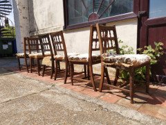 Bruce Talbert for Gillow & Co., Set of Six Aesthetic Movement Oak Dining Chairs - Thumbnail 5