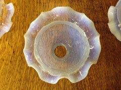 A Set of Six Arts & Crafts Vaseline/Uranium Glass Shades with pleated details - Thumbnail 7