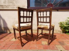 Bruce Talbert for Gillow & Co., Set of Six Aesthetic Movement Oak Dining Chairs - Thumbnail 10
