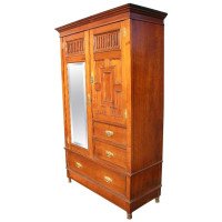Gillows of Lancaster, an Aesthetic Movement Walnut Armoire Wardrobe Compactum
