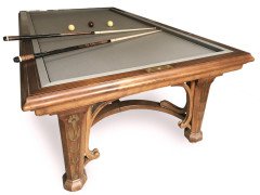 Emile Hurtre Art Nouveau Billiard Table Made by E. Gueret - Médaille d'Or, 1889 - Thumbnail 2