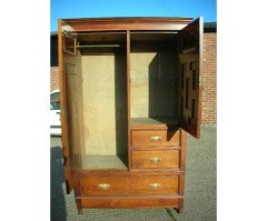 Gillows of Lancaster, Aesthetic Movement Walnut Armoire Wardrobe Compactum - Thumbnail 3