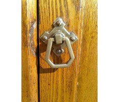 Charles Bevan, In the style of, Gothic Revival Oak Bedside Cabinet with Inlay - Thumbnail 5