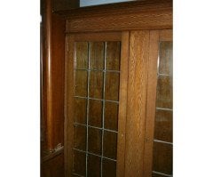 Waring & Gillows, attributed. Arts & Crafts Oak Bookcase with Ebony & Fruitwood Inlays - Thumbnail 3