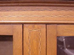 Waring & Gillows Attributed, Arts & Crafts Oak Bookcase with Ebony & Fruitwood Inlays - Thumbnail 5