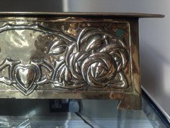 Margaret Gilmour Attributed, a Glasgow School Brass Planter with Stylised Roses - Thumbnail 2
