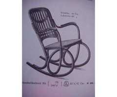 Gustav Siegel Attributed, Made by Thonet, a Bentwood & Cane Rocking Chair - Thumbnail 18