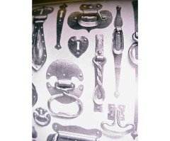 Morris & Co., attributed. An Arts & Crafts Oak Treble Linen Press, Metalwork by Rathbone - Thumbnail 16