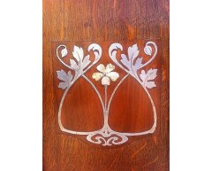 Wylie & Lochhead Arts & Crafts Oak Three-Piece Bedroom Suite with Pewter Inlays - Thumbnail 4