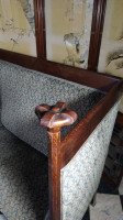 Walter Cave, Arts & Crafts Oak Settee with Voysey Style Uprights - Thumbnail 6