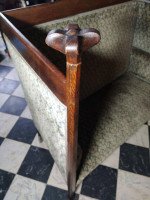 Walter Cave, Arts & Crafts Oak Settee with Voysey Style Uprights - Thumbnail 7