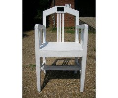 Secessionist Three Seater Painted Pine Bench & Single Matching Armchair - Thumbnail 5