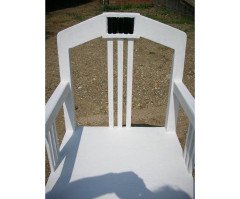 Secessionist Three Seater Painted Pine Bench & Single Matching Armchair - Thumbnail 8