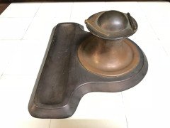 C. F. A. Voysey Attributed, Made by Richard Rathbone, an Arts & Crafts Copper Inkstand - Thumbnail 4