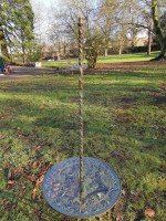 French Mid-Century Wrought Iron Floor Lamp with Glass Table c.1960 - Thumbnail 3