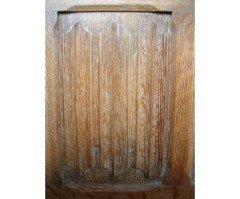 Heal's, an Arts & Crafts Limed Oak Single Bed with Linenfold Carved Details - Thumbnail 4