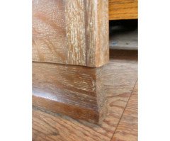 Heal's, an Arts & Crafts Limed Oak Single Bed with Linenfold Carved Details - Thumbnail 5