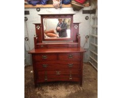 E. A. Taylor Attributed, Wylie & Lochhead Arts & Crafts Four-Piece Mahogany Bedroom Suite - Thumbnail 6