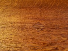 Gillows, Aesthetic Movement Oak Octagonal Drop-Leaf Centre Table with Florets - Thumbnail 6