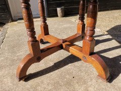 Gillows, Aesthetic Movement Oak Octagonal Drop-Leaf Centre Table with Florets - Thumbnail 12