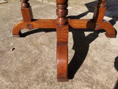 Gillows, Aesthetic Movement Oak Octagonal Drop-Leaf Centre Table with Florets - Thumbnail 13