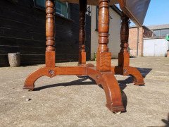 Gillows, Aesthetic Movement Oak Octagonal Drop-Leaf Centre Table with Florets - Thumbnail 14