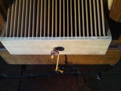 Arts & Crafts Oak Record Cabinet with Slide Out Drawers for Holding, 1978 - Thumbnail 9