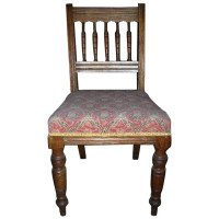 Bruce Talbert Style, Aesthetic Movement Oak Dining Chair with Elongated Turnings - Thumbnail 1