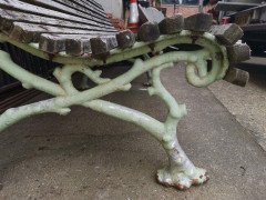 Coalbrookdale Cast Iron Garden Bench In the style of Organic Naturistic Branches - Thumbnail 7