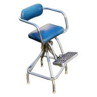 Mid-Century Modern Chrome Rotating & Extending Child's Hairdressing Armchair - Thumbnail 1