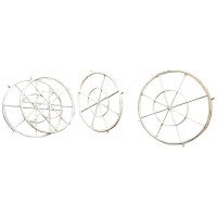 4 Victorian Cast Iron Circular Swivel Windows with Segmented Triangular Design