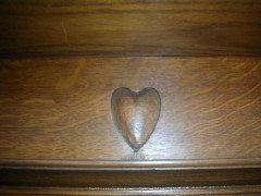 Shapland & Petter, Arts & Crafts Oak Fire Surround with Five Hearts - Thumbnail 6