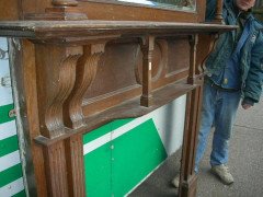 Shapland & Petter, Arts & Crafts Oak Fire Surround with Five Hearts - Thumbnail 4