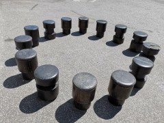 Set of Fourteen Mid-Century Modern Wooden Cafe/Bar Stools of Differing Designs - Thumbnail 5