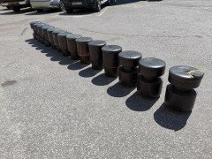 Set of Fourteen Mid-Century Modern Wooden Cafe/Bar Stools of Differing Designs - Thumbnail 8