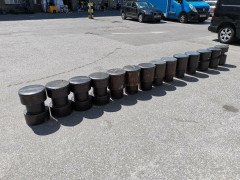Set of Fourteen Mid-Century Modern Wooden Cafe/Bar Stools of Differing Designs - Thumbnail 9