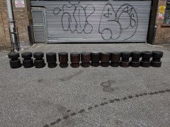 Set of Fourteen Mid-Century Modern Wooden Cafe/Bar Stools of Differing Designs - Thumbnail 9
