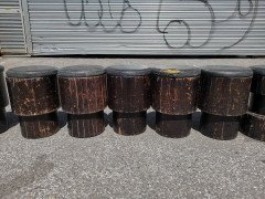 Set of Fourteen Mid-Century Modern Wooden Cafe/Bar Stools of Differing Designs - Thumbnail 11