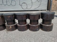 Set of Fourteen Mid-Century Modern Wooden Cafe/Bar Stools of Differing Designs - Thumbnail 13