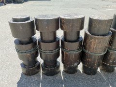 Set of Fourteen Mid-Century Modern Wooden Cafe/Bar Stools of Differing Designs - Thumbnail 14