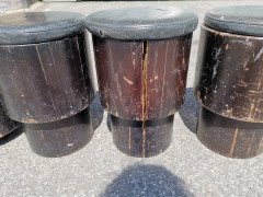 Set of Fourteen Mid-Century Modern Wooden Cafe/Bar Stools of Differing Designs - Thumbnail 16