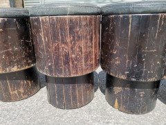 Set of Fourteen Mid-Century Modern Wooden Cafe/Bar Stools of Differing Designs - Thumbnail 17